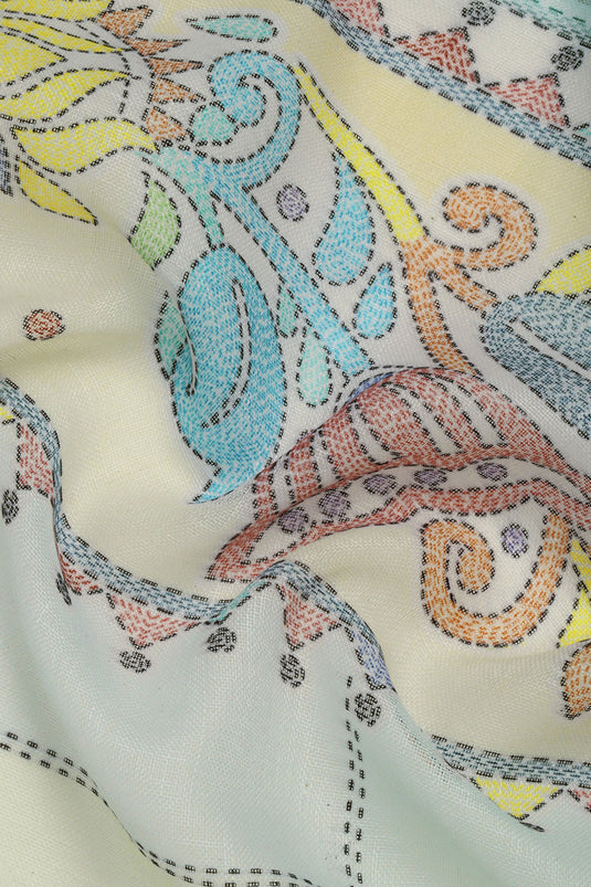 Multi Color Casual Wear Pleasant Printed Linen Saree