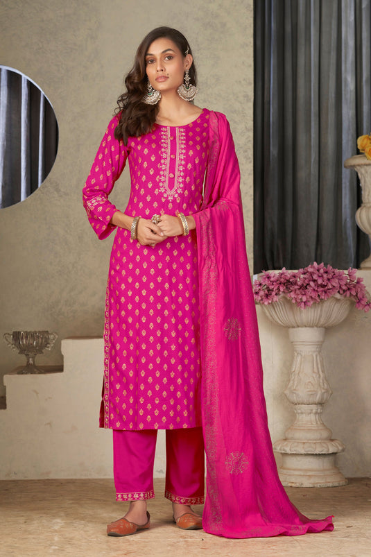 Rani Color Fantastic Rayon Fabric Readymade Salwar Suit In Festive Wear
