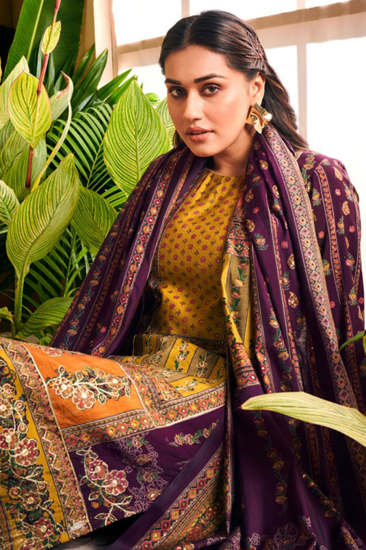 Purple Color Viscose Fabric Casual Awesome Salwar Suit