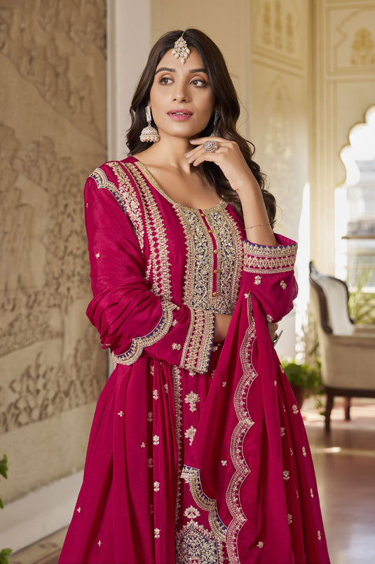 Rani Color Embroidered Readymade Palazzo Suit