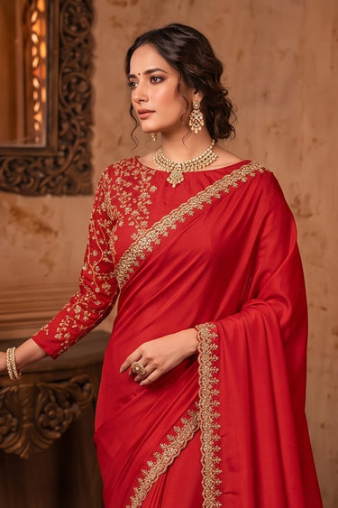 Royal Red Festive Special Saree
