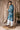 Art Silk Printed Blue Men Readymade Kurta Pyjama For Festive Wear