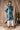 Art Silk Printed Blue Men Readymade Kurta Pyjama For Festive Wear