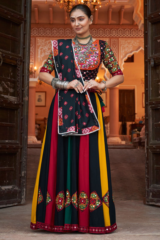 Graceful Rayon Fabric Festive Style Multi Color Readymade Lehenga Choli