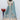 Chinon Function Wear Sky Blue Readymade Long Top And Skirt