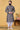 Navy Blue Color Gorgeous Jacquard Silk Wedding Wear Readymade Kurta Pyjama For Men