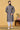 Navy Blue Color Gorgeous Jacquard Silk Wedding Wear Readymade Kurta Pyjama For Men