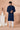 Navy Blue Color Sequins Embroidery Engaging Georgette Fabric Festive Wear Readymade Kurta Pyjama For Men