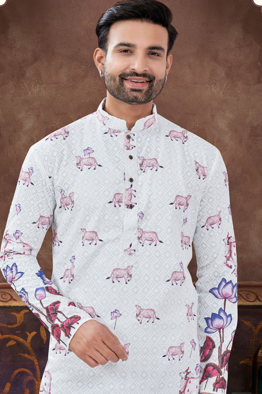 Rayon Intricate Design Pattern Kurta Pyjama