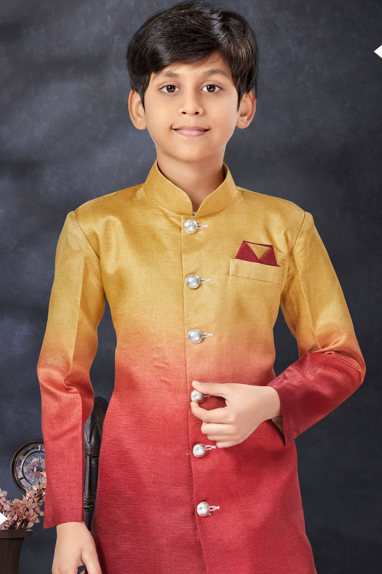 Maroon Color Trendy Readymade Indo Western For Boys