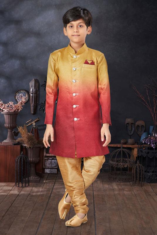 Maroon Color Trendy Readymade Indo Western For Boys