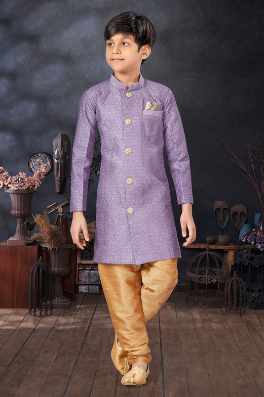 Jacquard Fabric Sangeet Wear Boys Designer Readymade Indo Western