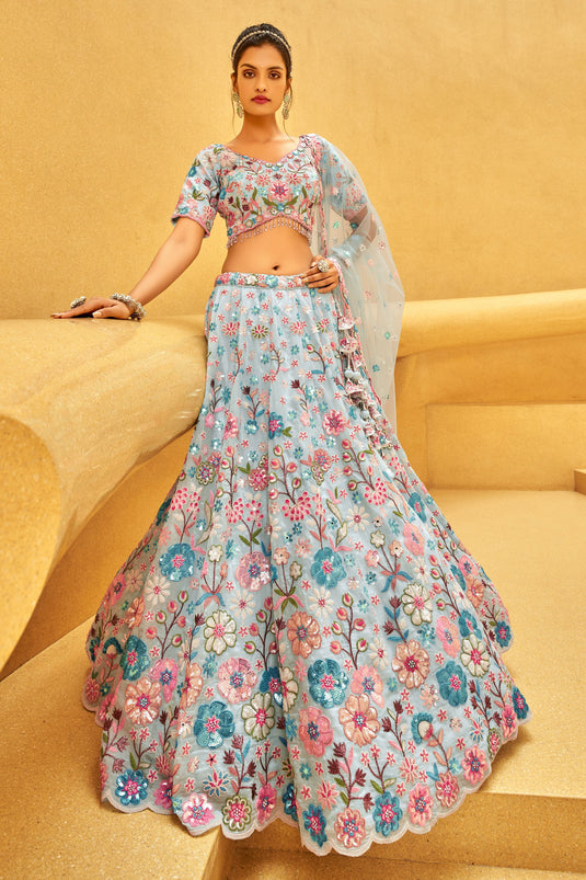 Exuberant Embroidered Organza Trendy Lehenga Choli