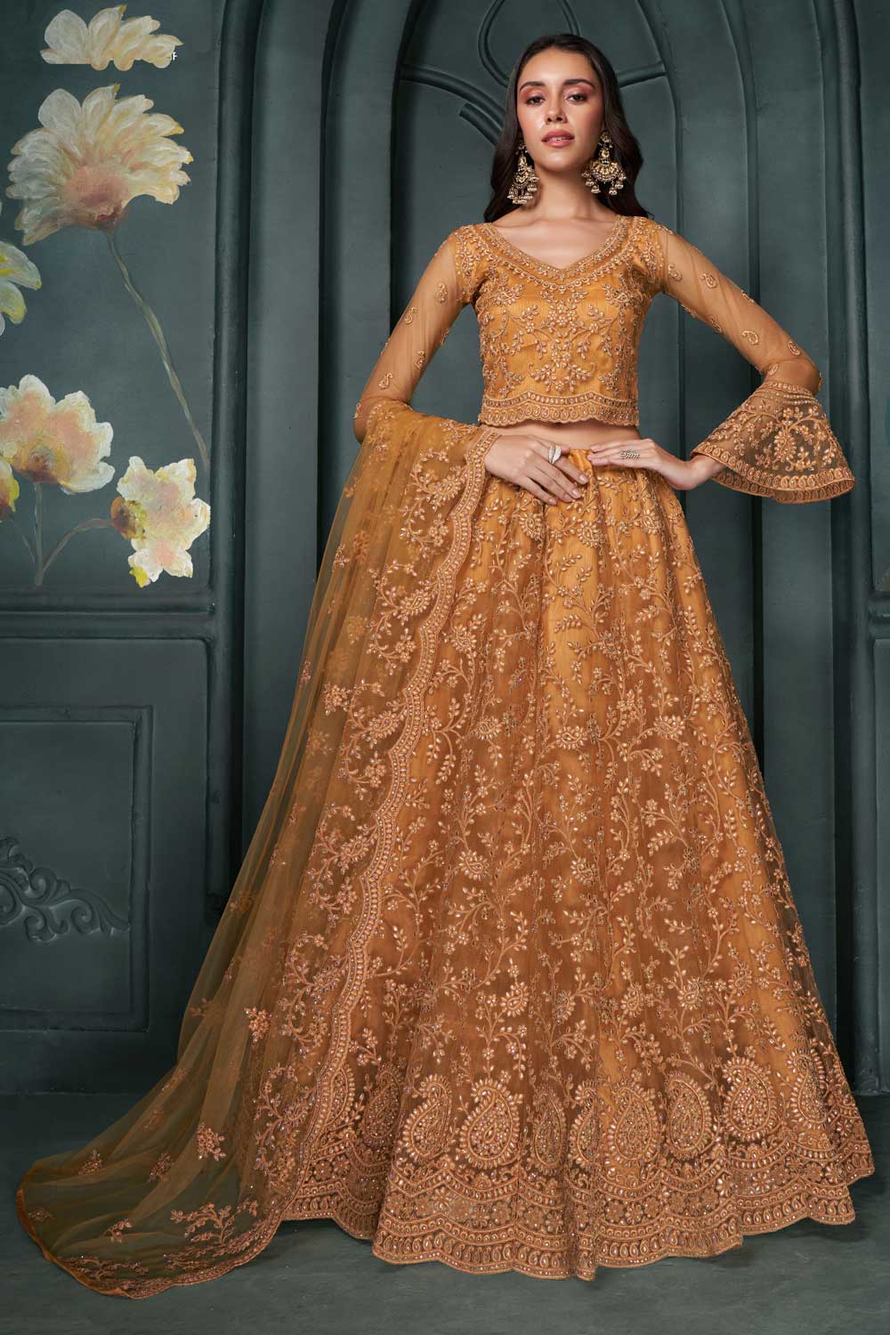 Net lehengas online shopping hotsell