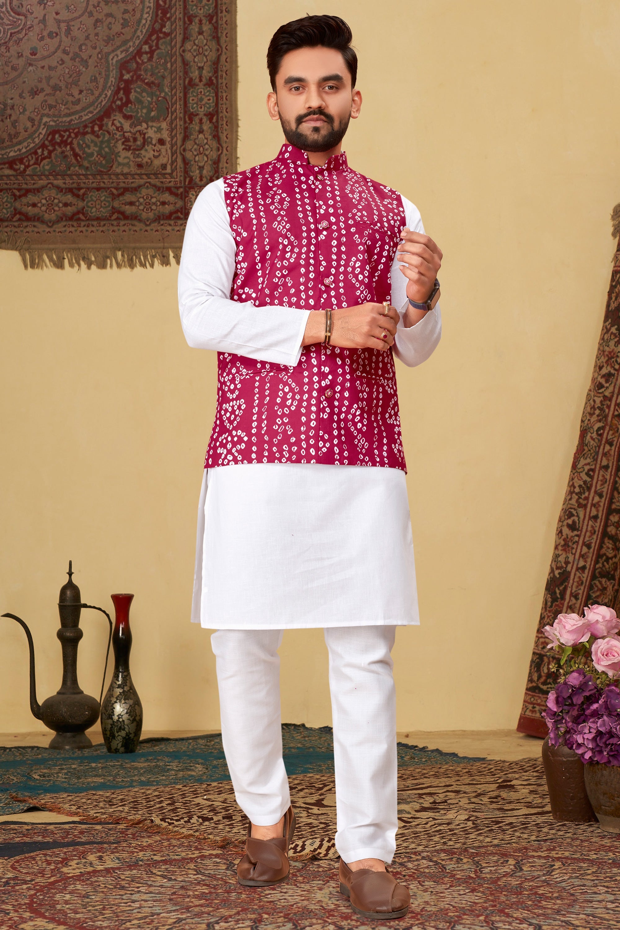 Cotton kurta with jacket hotsell