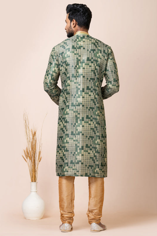 Tempting Jacquard Fabric Multi Color Readymade Kurta Pyjama