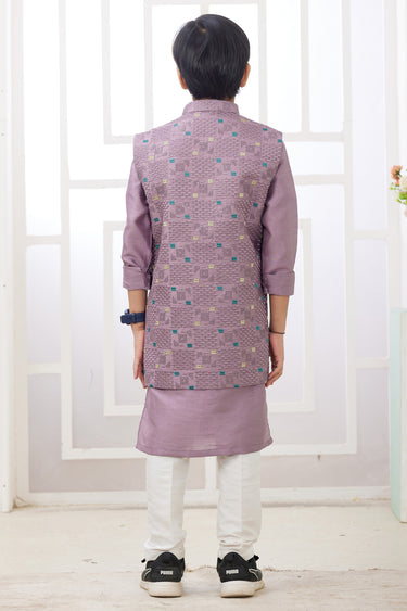 Art Silk Sangeet Wear Boys Readymade Kurta Pyjama With Designer Jacket