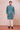 Teal Wedding Wear Fancy Fabric Embroidered Readymade Kurta With Aligadhi Pant For Men