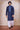 Navy Blue Sangeet Wear Cotton Readymade Kurta With Patiyala Style Bottom For Men