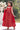 Girls Muslin Red Printed Readymade Anarkali Dress