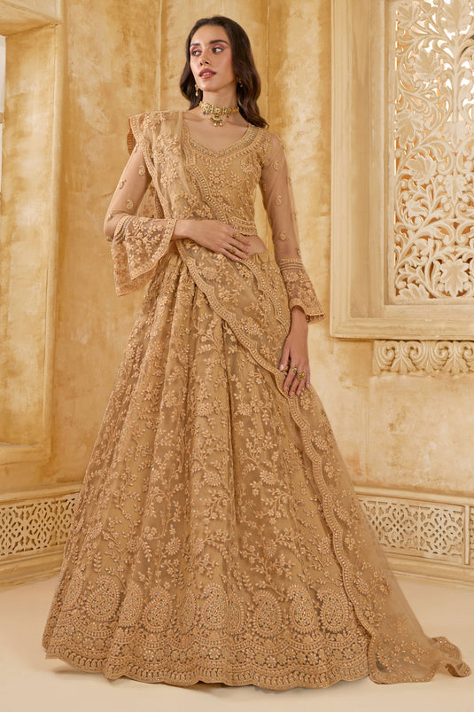 Radiant Brown Wedding Lehenga Choli