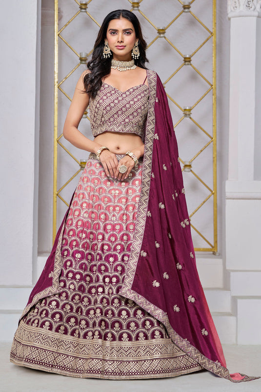 Celestial Wine Chinon Lehenga Choli