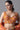 Organza Printed Lehenga Choli In Orange Color