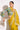 Yellow Fancy Fabric Lace Work Party Wear Saree