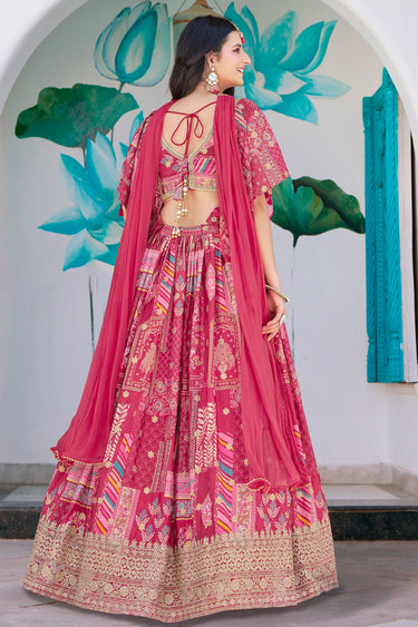 Radiance Pink Festive Wear Designer Lehenga Choli