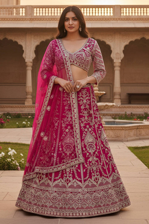 Radiant Rani Function Wear Net Lehenga Choli