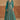 Teal Designer New Look Readymade Floor Touch Embroidered Gown With Dupatta