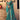 Teal Embroidered Mirror Work Designer Fancy Fabric Saree