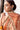 Lace Work Orange Organza Silk Saree