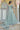 Designer Light Cyan Net Floor Touch Readymade Gown With Dupatta