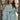 Designer Light Cyan Net Floor Touch Readymade Gown With Dupatta
