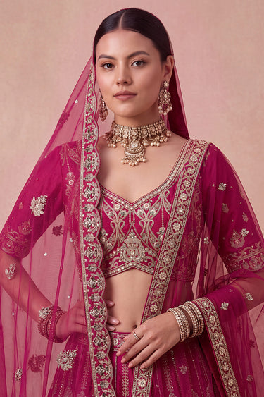 Silk Bridal Lehenga Choli With Soft Net Double Dupatta