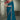 Embroidered Lace Border Crepe Silk  Teal Saree With Unstitched Contrast Blouse