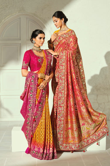 Grace Yellow Pure Georgette Designer Bridal Saree