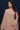Peach Sequins Work Chiffon Organza Straight Cut Suit