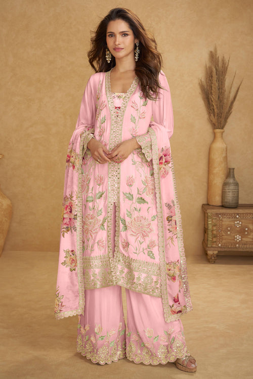 Gorgeous Pink Readymade Palazzo Set