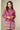 Pink Embroidered Chinon Silk Designer Readymade Co-Ord Set