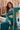 Chinon Teal Readymade Palazzo Set With Designer Blouse And Shrug For Party Wear