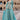 Heritage Cyan Heavy Chinon Silk Wedding Wear Palazzo Suit