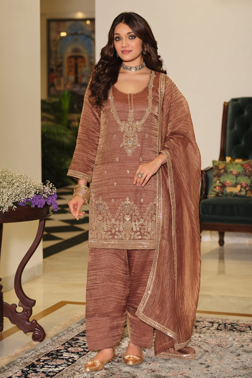 Eternal Salsa Silk Zari Embroidered Salwar Suit
