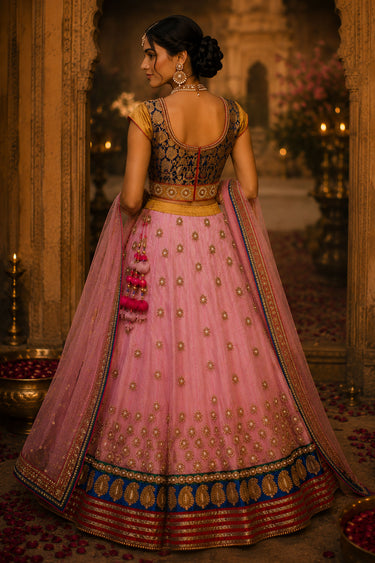 Retro Pink Designer Lehenga Choli With Fancy Dupatta
