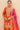 Chinon Silk Orange Readymade Palazzo Set With Neck Dupatta