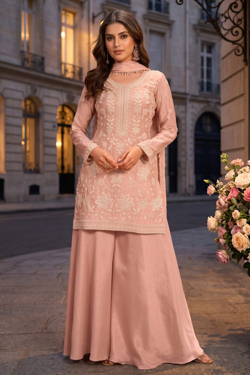 Premium Chinon Beads Embroidered Salwar Kameez
