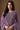 Classic Purple Embroidered Straight Cut Dress In Chiffon Fabric