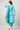 Solid Rayon Fabric Printed Work On Readymade Salwar Suit In Cyan Color