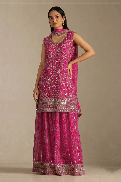 Georgette Rani Designer Palazzo Salwar Suit